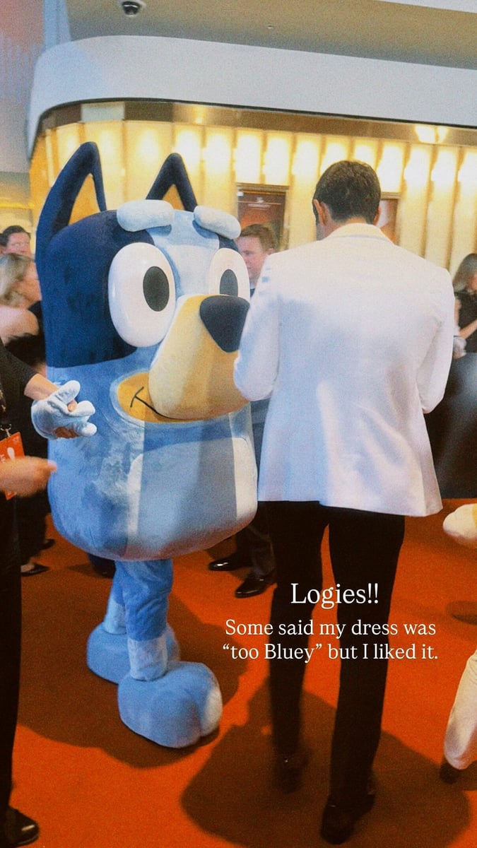 Zoe Foster Blake joked she was the one in the Bluey costume.